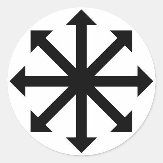 Sticker Rond Étoile du chaos (Devant)