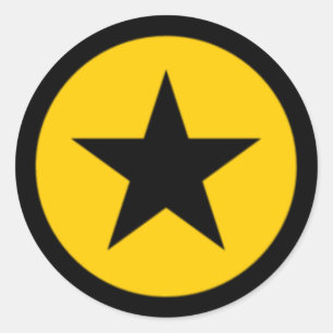 Sticker Rond étoile jaune