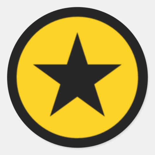 Sticker Rond étoile jaune (Devant)