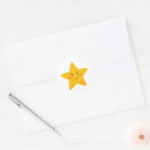 Sticker Rond étoile jaune mignonne (Enveloppe)