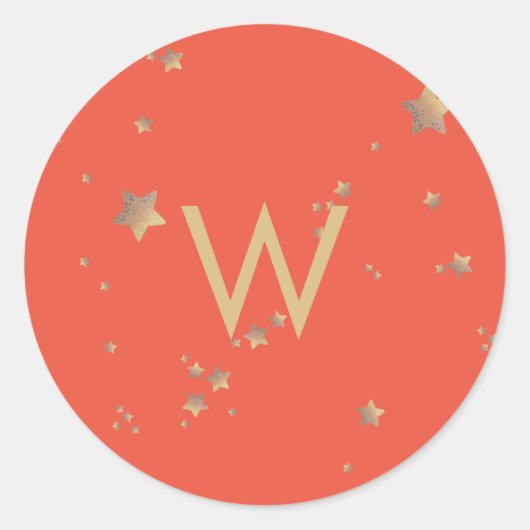 Sticker Rond Étoile Moderne Verte Cerise Rouge Noël Joyeux (Devant)