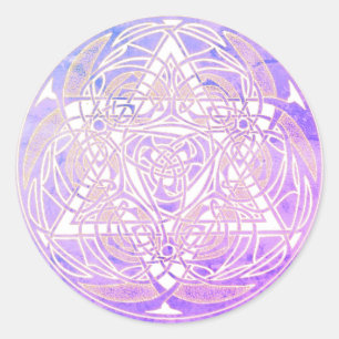 Sticker Rond Étoile ornée de David Juif