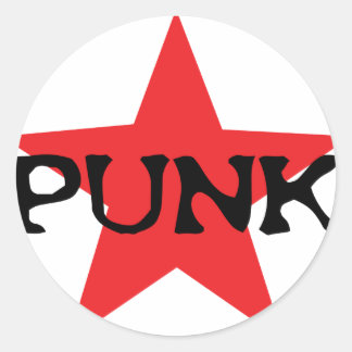 Sticker Rond étoile punk