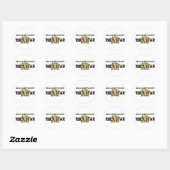 Sticker Rond Etoile rocheuse d'Ukulele par nuit (Feuille)