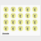 Sticker Rond Étoile rock Brunette (Feuille)