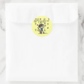 Sticker Rond Étoile rock Brunette (Sac)