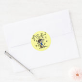 Sticker Rond Étoile rock Brunette (Enveloppe)