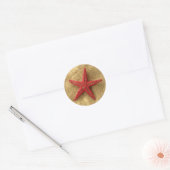 Sticker Rond étoile rouge (Enveloppe)