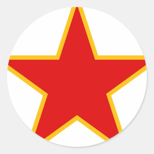 Sticker Rond Étoile rouge communiste (Devant)