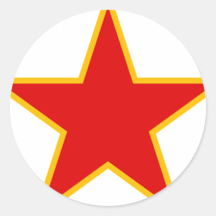 Sticker Rond Étoile rouge communiste