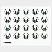 Sticker Rond étoile shamrock (Feuille)
