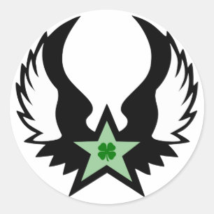Sticker Rond étoile shamrock