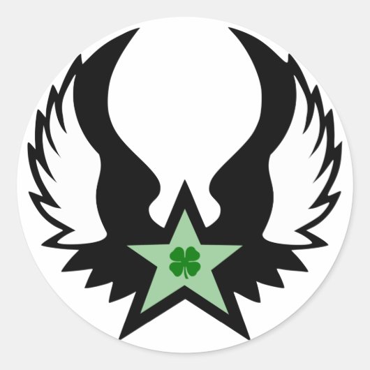 Sticker Rond étoile shamrock (Devant)