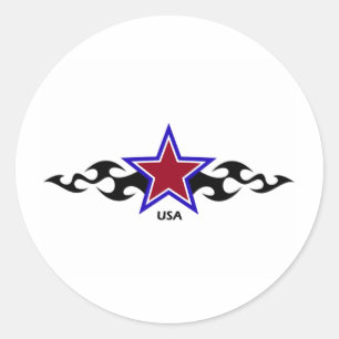 Sticker Rond Étoile tribale américaine