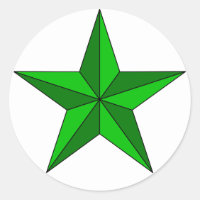 Étoile verte sur le cercle