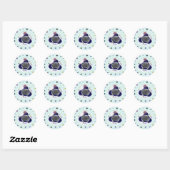 Sticker Rond Étoiles (Feuille)