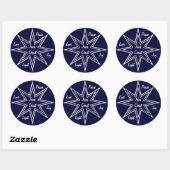 Sticker Rond étoiles brillantes (Feuille)