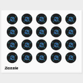 Sticker Rond Étoiles CANCER (Feuille)