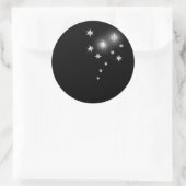 Sticker Rond Étoiles d'argent (Sac)