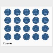 Sticker Rond Étoiles d'argent Mariage céleste mystique (Feuille)