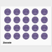 Sticker Rond Étoiles d'argent Mariage céleste mystique (Feuille)