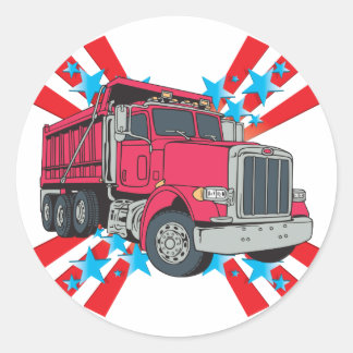 Sticker Rond Étoiles de camion de vidange