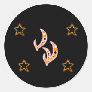 Sticker Rond Étoiles de FIRE GODRUNE