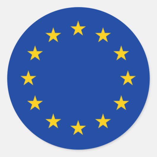 Sticker Rond Étoiles de l'Union européenne (Devant)
