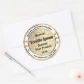 Sticker Rond Étoiles de Parties scintillant d'or Joyaux étincel (Enveloppe)