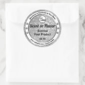 Sticker Rond Étoiles de Parties scintillant en argent luxueux L (Sac)