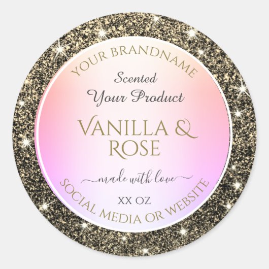 Sticker Rond Étoiles de Parties scintillant tendance Emballage (Devant)