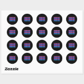 Sticker Rond Étoiles de poulet répétitives esthétiques Mème vir (Feuille)