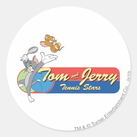 Sticker Rond Étoiles de tennis Tom et Jerry 6 (Devant)
