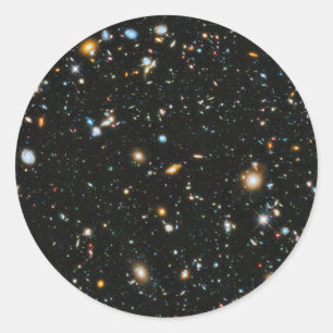Sticker Rond Étoiles et galaxies profondes