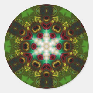 Sticker Rond Étoiles fractales N° 6