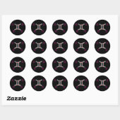 Sticker Rond Étoiles GEMINI (Feuille)
