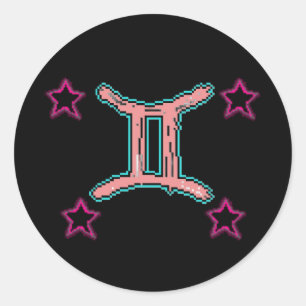 Sticker Rond Étoiles GEMINI