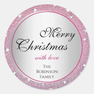 Sticker Rond Étoiles glamour Effet de la Parties scintillant de