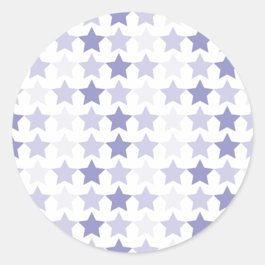 Sticker Rond Étoiles Patriotique Blue Ombre (Devant)