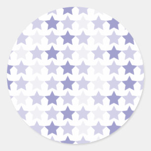 Sticker Rond Étoiles Patriotique Blue Ombre