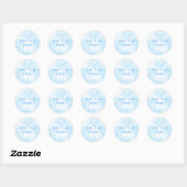 Sticker Rond Etoiles personnalisées simples Aquarelle Sky (Feuille)