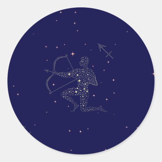 Sticker Rond étoiles sagittaire (Devant)