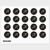 Sticker Rond Étoiles SAGITTARIUS (Feuille)