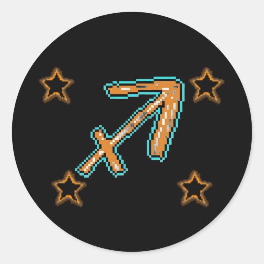 Sticker Rond Étoiles SAGITTARIUS (Devant)