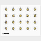 Sticker Rond Étoiles Sun Moon (Feuille)