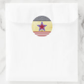 Sticker Rond Étoiles sur drapeau (Sac)