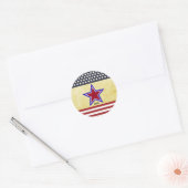 Sticker Rond Étoiles sur drapeau (Enveloppe)