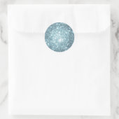 Sticker Rond Étoiles turquoises (Sac)