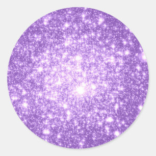 Sticker Rond Étoiles violettes de lavande