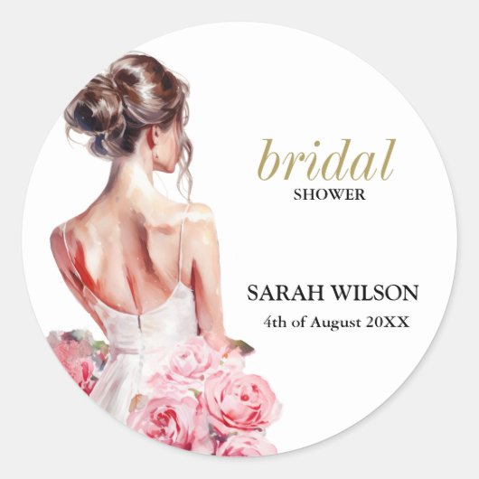 Sticker Rond Étonnante Fête des mariées Mariage sur un budget (Devant)